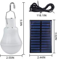 Lámpara Solar De 12W Impermeable Cargada Por USB Luz De Emergencia Iluminación Solar Para Exteriores E Interiores Bombilla Solar Para Casa - details 3