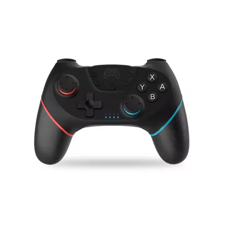 NK Mando Switch Inalámbrico - Switch/OLED/Lite/Pro con Función Wake, Ajustes Macro, Bluetooth, 6 ejes,Función Turbo, Dual Shock Doble Vibración, LED Indicadores - Color Blanco y Rosa - 1