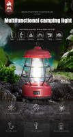 Lámpara De Camping Portátil Retro Con Gancho Y Pilas AA Luz LED Para Exteriores Y Acampar Fuente De Energía Recargable Dimmer Sin Químicos Peligrosos - details 0