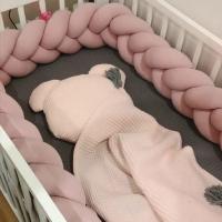 Protector De Cuna Para Bebé Con Nude Y Trencita Almohadilla De Cojín Anticolisión Decoración De Habitación Infantil 1M/2M/3M/4M - details 1