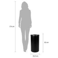 V-Part Papelera autoextinguible negro 50 L - details 2