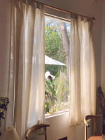 1pc Cortinas De Voile De Lino Plegado Estilo Wabi-Sabi Japonés Para Balcones Y Dormitorios Translúcidas Y Sombrías - details 2