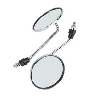 Par De Espejos Retrovisores Universales Para Motocicleta En Cromo Adecuados Para Honda Harley Moped Scooter Con Túnel De 8mm 10mm - details 4