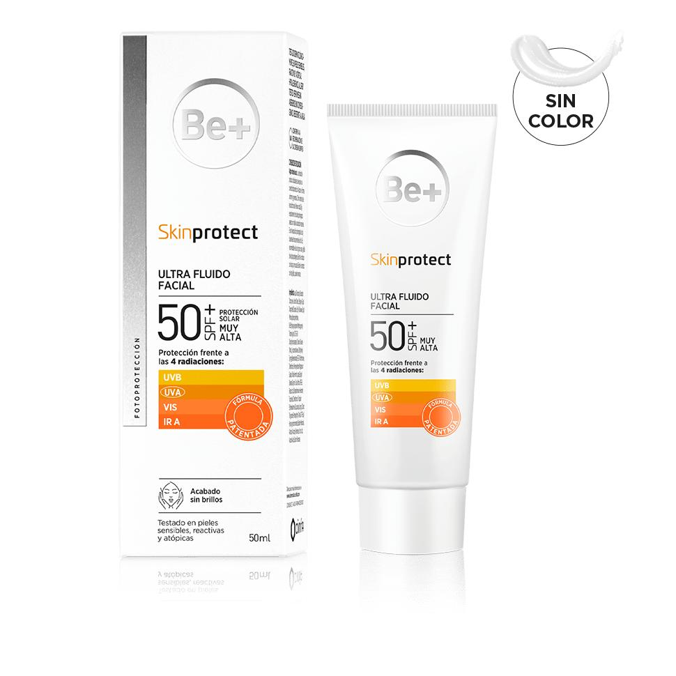 Be+ Skinprotect Ultra Fluido Facial sin color SPF50+ 50ml.
