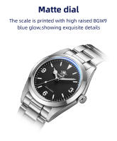 Reloj De Pulsera De Lujo Para Hombre ADDIESDIVE Marca Top Acero Inoxidable Resistente Al Agua 100m Cristal De Zafiro Luminoso Marca AD2023-1 - details 6
