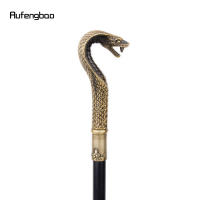Bastón De Moda Con Mango De Serpiente En Bronce Elegante Decorativo Para Fiesta Cabeza De Cruz De 93cm Con Punta De Goma - details 5