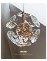 Modern Chandelier De Cristal Puro K9 Pequeño Lámpara De Pared Para Dormitorio Luces Colgantes Para Pasillo Y Barra Decoración Noble - details 15