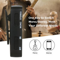 Sistema De Audio Inalámbrico M-VAVE WP-10 Monitor De Auriculares Transmisión Lossless Estéreo Mono Grabador Recargable Transmisor Receptor - details 1