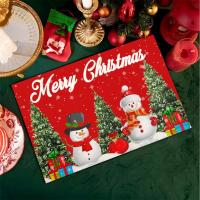 Mantelos De Lino Navideños Con Diseño De Árboles Nieve Y Gnomos Tapetes De Mesa Ecológicos Para El Hogar Y Hoteles - details 4