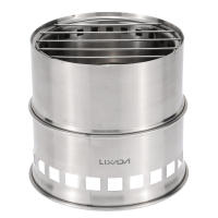 Estufa De Camping Lixada De Acero Inoxidable Para Leña Y Alcohol Estufa De Cocina Al Aire Libre Para Picnics BBQ Viajes Sin Ventilador - details 14