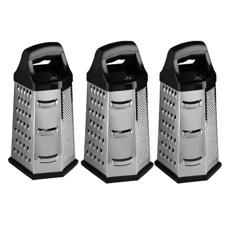 Rallador Profesional De Acero Inoxidable Con 6 Lados Multipropósito Cortador De Verduras Y Queso Manual Herramientas De Cocina - 1