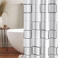 Cortina de Ducha Antimoho, 180X200cm Cortinas de Baño de Tela with 12 Ganchos, Impermeable, Lavable Cortina Baño, Antibacterian Secado, para Baño, Baño - details 6
