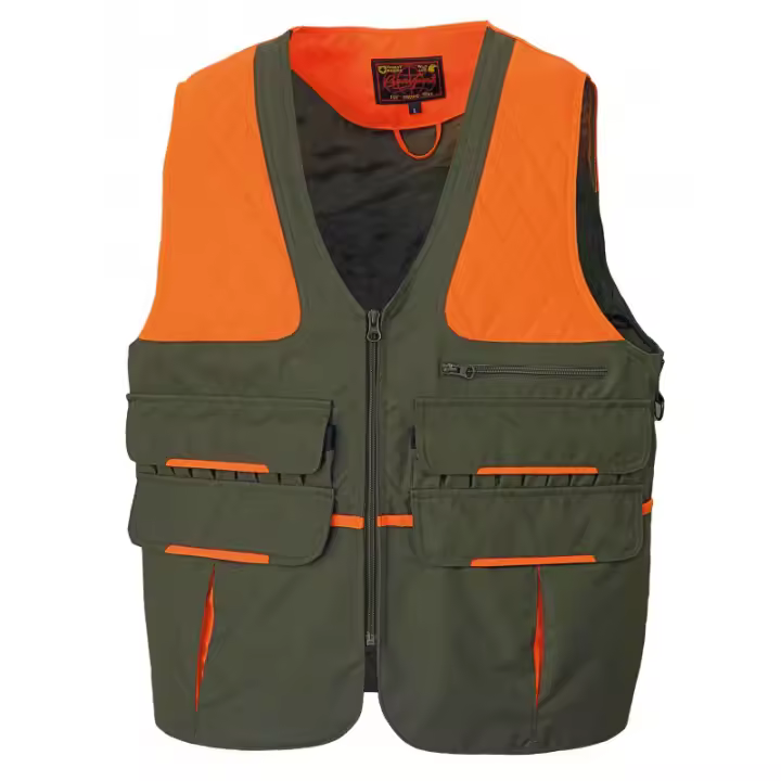 CHALECO DOBLE MORRAL CAQUI/ NARANJA "IRON"- CAZA - BENISPORT - 1