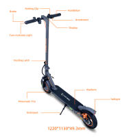 HONEYWHALE M2 MAX-B Patinete Eléctrico con Asiento, Motor de 350W, Batería de 36V 12.5Ah, Neumático de 10 Pulgadas, Velocidad Máxima de 32 km/h, Autonomía de 32 km, Freno de Disco - details 7