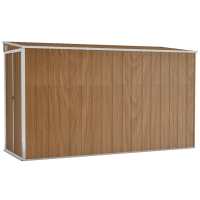 Cobertizo jardín pared acero galvanizado marrón 118x288x178 cm Decoración de muebles de jardín al aire libre - details 1