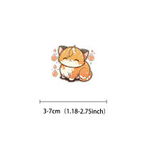 30pcs Pegatinas De Gato Naranja Grande Y Energetico Kawaii Para Decoración De Diarios Tazas Portátiles Y Scrapbooks Estilo Collage - details 4