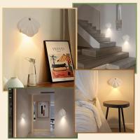 Luz nocturna LED con detector de movimiento  2 unidades  recargable  USB  lámpara de pared interior con 3 modos de intensidad regulable (automático/ON/OFF)  lámpara de noche adhesiva para - details 4