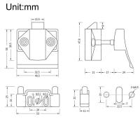 Cerradura De Gabinete RV Fácil De Instalar Accesorios Llave Sin Llave Para Yate Hogar Camper Motorhome Barco Knob De Cajón - details 5