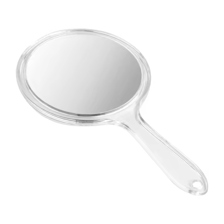 Espejo de mano de doble cara con aumento, Espejo de tocador Redondo de mano con ASA para maquillaje diario portáil para Mujer - 1