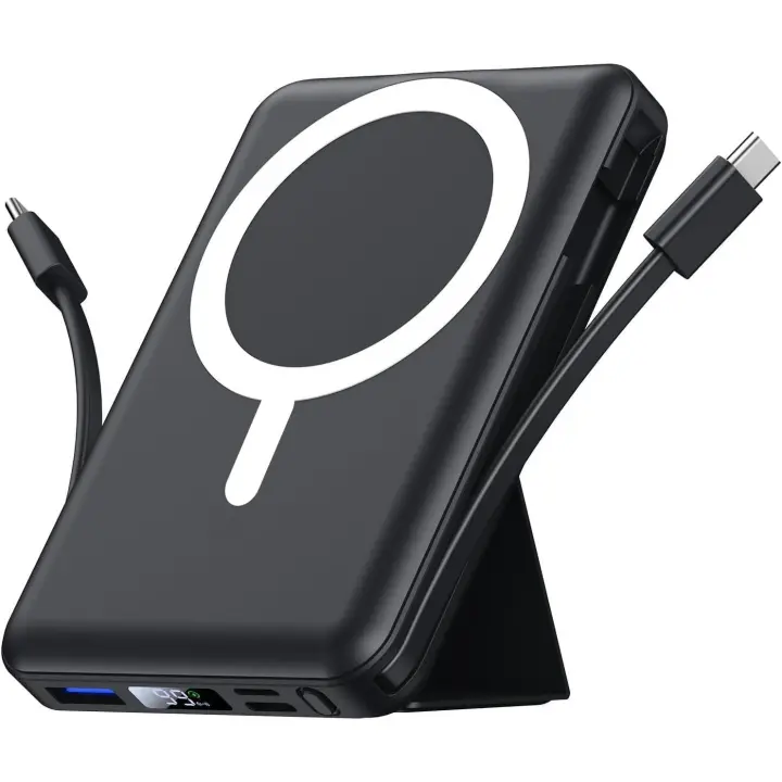 Azmuth para Magsafe Powerbank, 10000mAh Magnético Bateria Eterna Carga Rápida, Inalámbrico Cargador Bateria Portátil Power Bank with Pantalla LED USB-C para iPhone 16/15/14/13/12 Series - 1