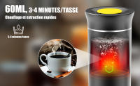 Cafetera portátil de cápsulas inteligente 3 en 1, compatible con café molido, cápsulas grandes y pequeñas, extracción rápida de 72 W, carga USB de 12 V, modo dual frío y caliente, diseño de taza de viaje de 60 ml. - details 2