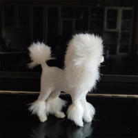 Figura De Poodle Rosa De 4 Pulgadas Peluche Simulación Perro Juguetes Regalo Artesanías Decoración Para El Hogar - details 10