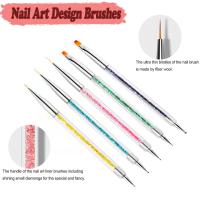 YIKOOLIN Set De 7 Pinceles De Uñas Profesionales Doble Cabeza Diseño De Armadura Para Arte De Uñas UV Kit De Herramientas De Manicura De Calidad Salon - details 3