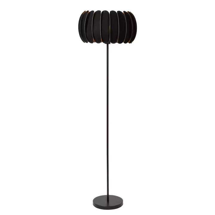 Lucide SPENCER - Lámpara de suelo - Ø 40 cm - 1xE27 - Negro - 1