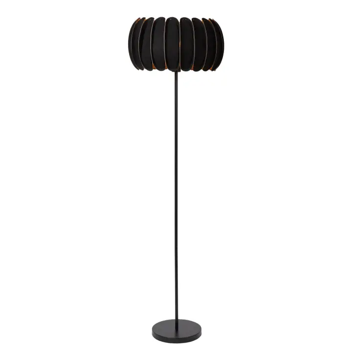 Lucide SPENCER - Lámpara de suelo - Ø 40 cm - 1xE27 - Negro - 1
