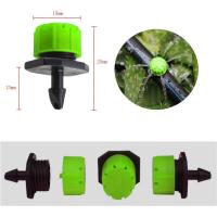 100 goteros de riego de 1/4", verdes, ajustables, para plantas, jardines, invernaderos, huertos y césped. - details 0