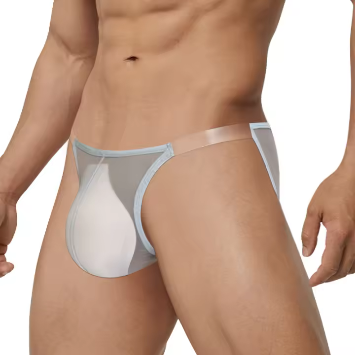 Nueva Bragas Para Hombre Sexy De Nylon Transparente Jockstrap Briefs Rápido Secado Calzoncillos Hombre Bajo La Cintura - 1