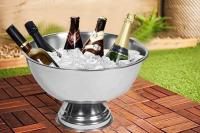 Ponchera grande de acero inoxidable para champán, vino, cerveza, hielo, cubo para fiestas - details 2