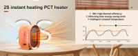 Ventilador Eléctrico Portátil Para Calentamiento Rápido 1200W PTC Para El Hogar Baño Sala De Estar Oficina Aire Acondicionado Mini Calentador - details 3
