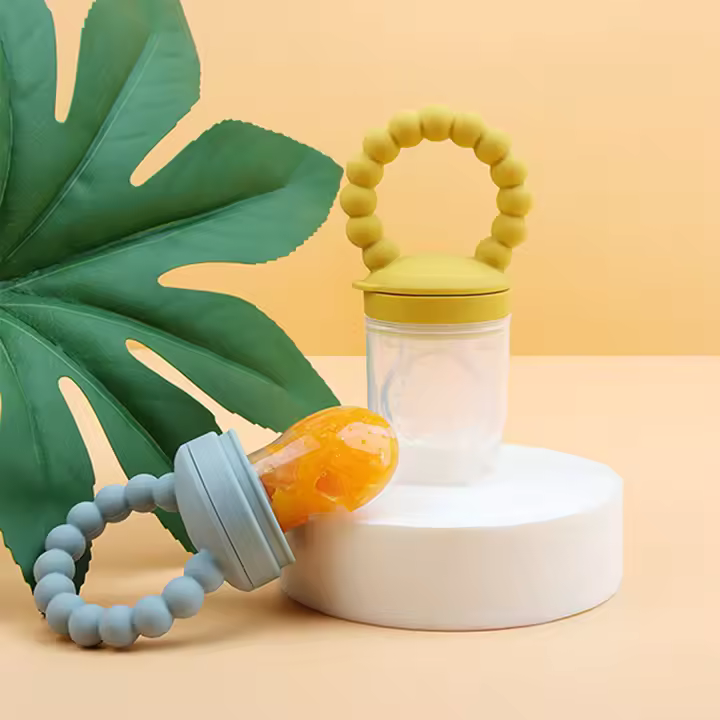 Biberón De Frutas Para Bebé Seguro Para Comer Frutas Anti-Obstrucción De Jugos Bolsa Malla De Frutas Dientes Mordedores - 1