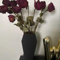 Vaso De Decoración Minimalista De 3D Impreso Estilo Clásico Negro Para Flores Secas Y Ossuary Innovador Arte Decorativo - details 3