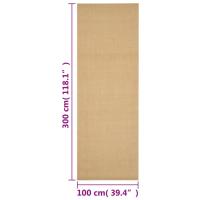 vidaXL Alfombra de sisal natural 100x300 cm Alfombras de área  Alfombra de Piso para Sala de Estar Dormitorio Habitación Salón - details 6