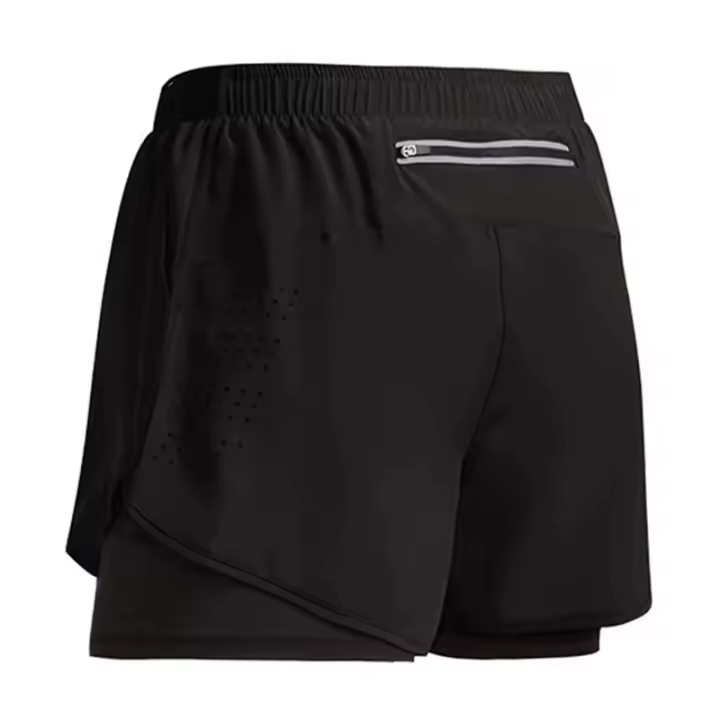 Shorts De Correr Para Hombre Quick-drying Fitness Ventilado Doble Capa Sport Workout Entrenamiento Bodybuilding Pantalones Cortos - 1