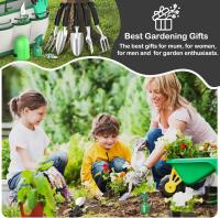 Herramientas de jardinería, juego de 11 herramientas de acero inoxidable, caja de regalo con bolsa de herramientas resistente - details 0