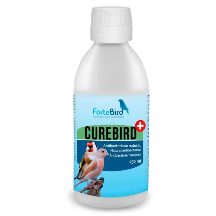 Curebird liquido Antibacteriano natural para aves 250ml Fortebird - 1