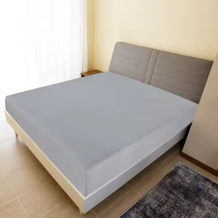 Sábanas bajeras jersey 2 uds algodón gris 180x200 cm - 1