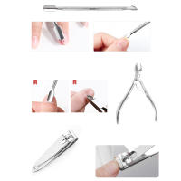 YIKOOLIN Kit De Manicura De Uñas 12 Piezas Con Cortauñas Y Empuñadura De Uñas Set De Arte De Uñas Con Archos De Uñas De Acero Inoxidable - details 3
