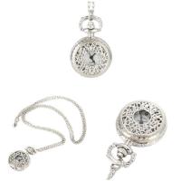 Reloj De Bolsillo Cuarzo Vintage Moda Para Mujer Collar De Cadena Con Florales Huecos Pendiente Reloj De Arena Para Regalos De Fiesta - details 1