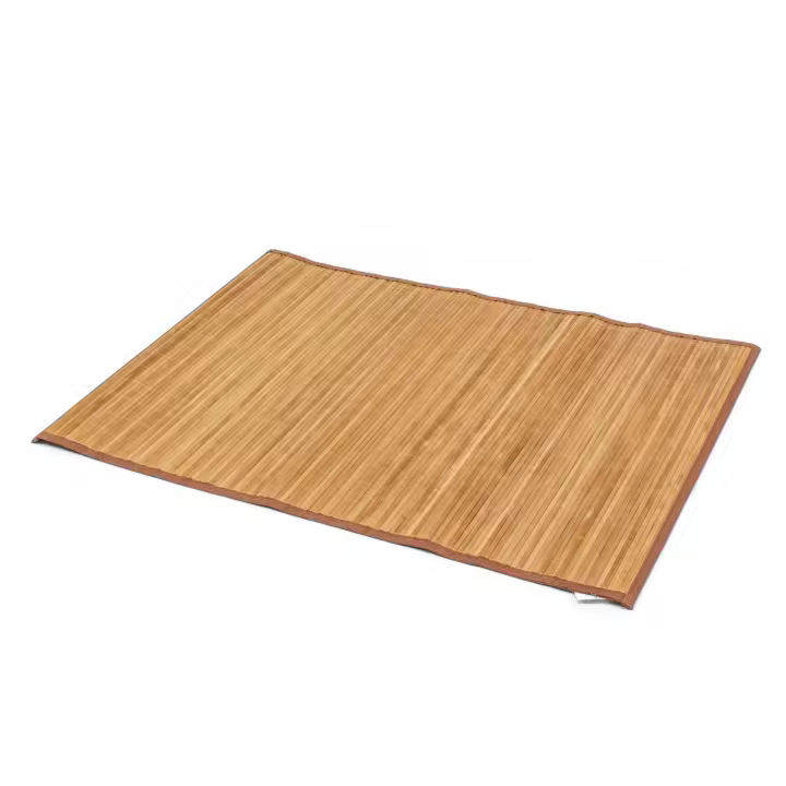 The Secret Home - Alfombra de Bambú - Láminas de 1 Cm Ancho - Antideslizante - Decoración para Salón, Dormitorio, Terraza, Baño - Varios Tamaños - Delimita Zonas - Protege el Suelo - Aporta Calidez y Bienestar - 1