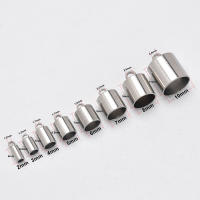 10Pcs De Acero Inoxidable Capas De Borracha Para Cables 2-10mm Con Anillo Para Hebillas Y Trenzas De Cuero Para Fabricación De Joyas DIY - details 0