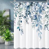 Cortina de Ducha para baño, Juego de Cortinas para Ducha de Tela Impermeable, Secado, 12 Ganchos, 180x200cm - details 1