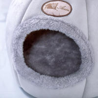 Nueva Casa De Tiempo De Descanso Para Gatos Y Perros Pequeños Cama De Encaje Cómoda Para Invierno Almohadilla De Malla Suave Túnel De Mascota Interior Nido De Cueva - details 7