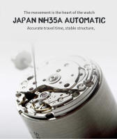 Reloj Mecánico Para Hombre PAGANI DESIGN 2023 Resistente Al Agua 20Bar Con Movimento NH35A De Japón Calibre De Acero Inoxidable Y Cristal De Zafiro - details 6