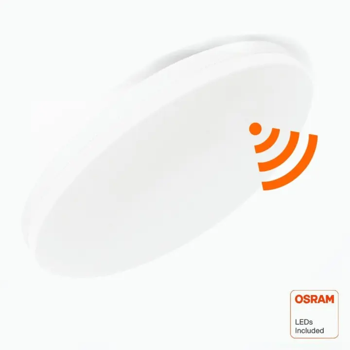 Plafón LED Circular - OSRAM CHIP - Sensor de Movimiento - 24-20-16W - CHIP OSRAM - Luz Seleccionable  2700K + CCT - 1