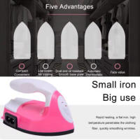 Fresadora Eléctrica Mini Para Manualidades 1pc Portable Heat Press Small Iron Para Planchar Ropa Y Lavandería Con Enchufe De EE.UU. - details 1