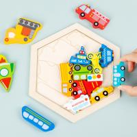 Puzzle De Bloques De Madera Tridimensional Dinosaurio Animales De Dibujos Animados Juego Educativo Temprano Para Niños - details 2